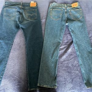 Lot of 2 Levis 501/516 jeans 34x32 lightly used
